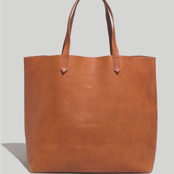 Madewell Tan Leather Tote Bag - Picture 1 of 10